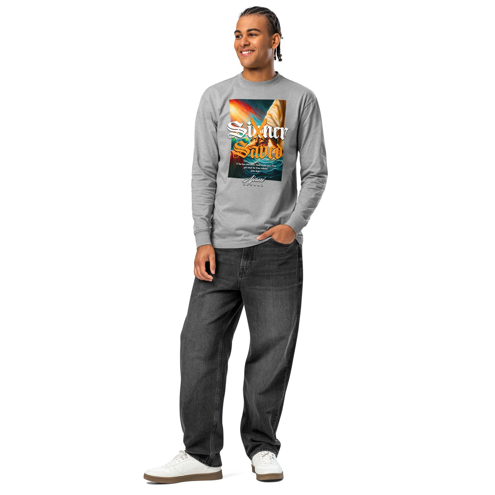 Men's heavyweight long sleeve t-shirt - Image 14