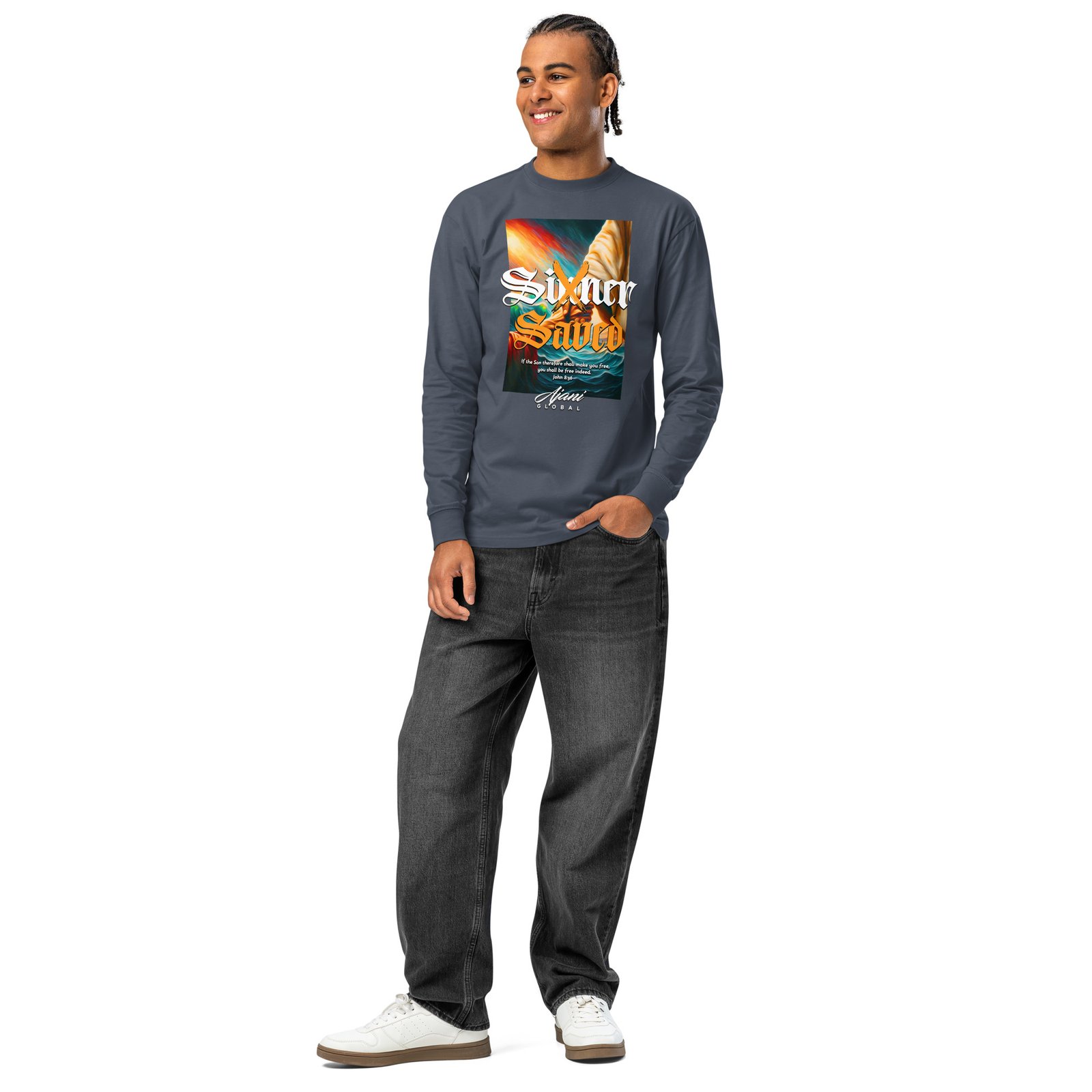 Men's heavyweight long sleeve t-shirt - Image 13