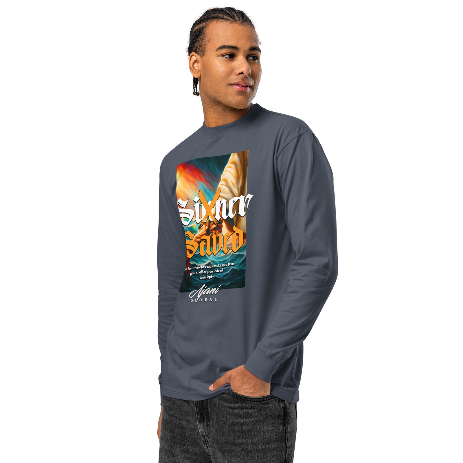 Men's heavyweight long sleeve t-shirt - Image 15