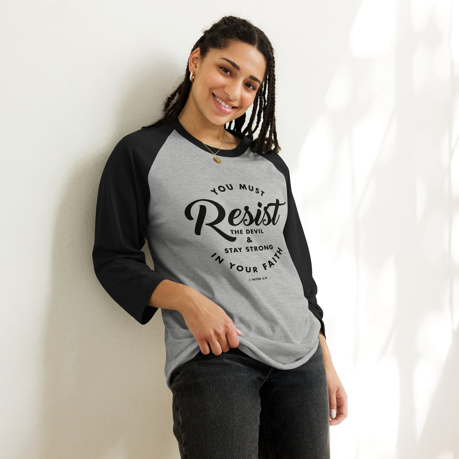 Resist the Devil raglan shirt - Image 13