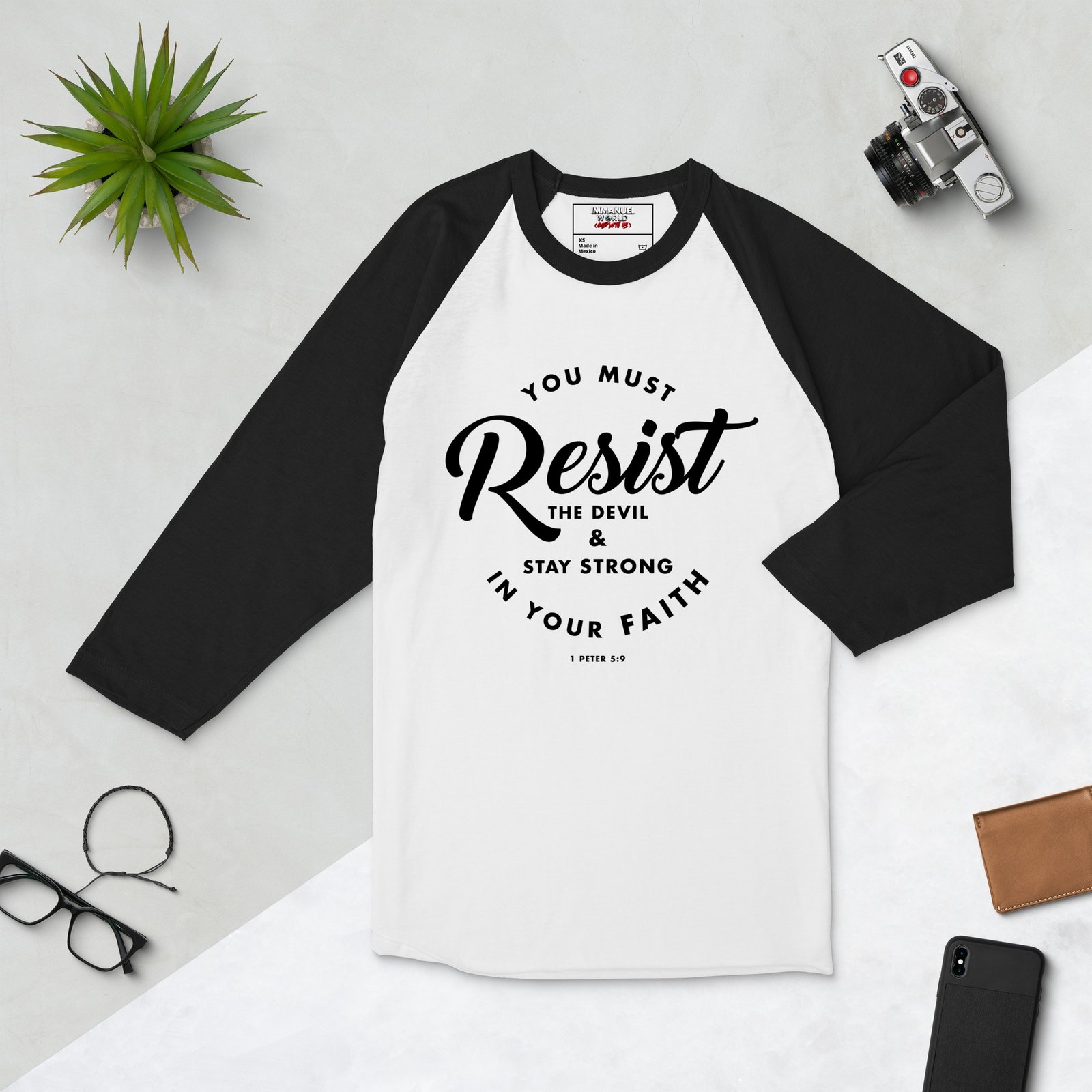Resist the Devil raglan shirt - Image 17